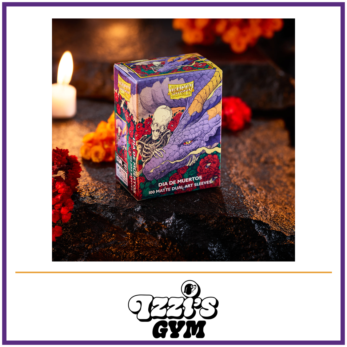 Dragon Shield Día de Muertos 2026 - Matte Dual Art Sleeves - 100 Count — New product photo with the approved Izzi’s Gym logo