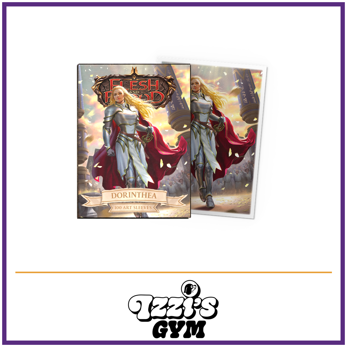 Dragon Shield Dorinthea Ironsong - Matte Art Sleeves - 100 Count — New product photo with the approved Izzi’s Gym logo