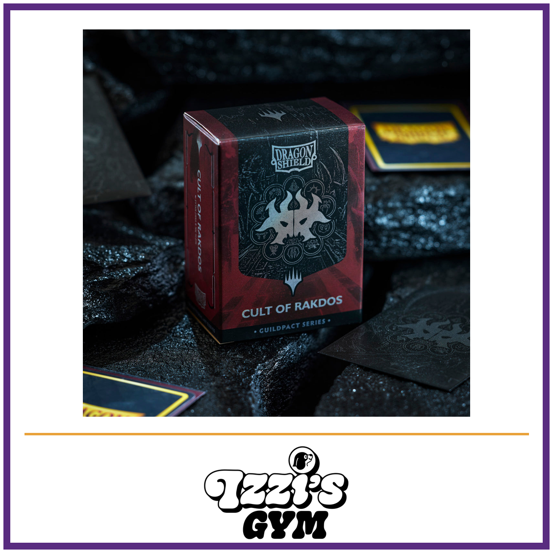 Dragon Shield Guildpact Series - Cult of Rakdos - Matte Dual Art Sleeves - 100 Count — New product photo with the approved Izzi’s Gym logo