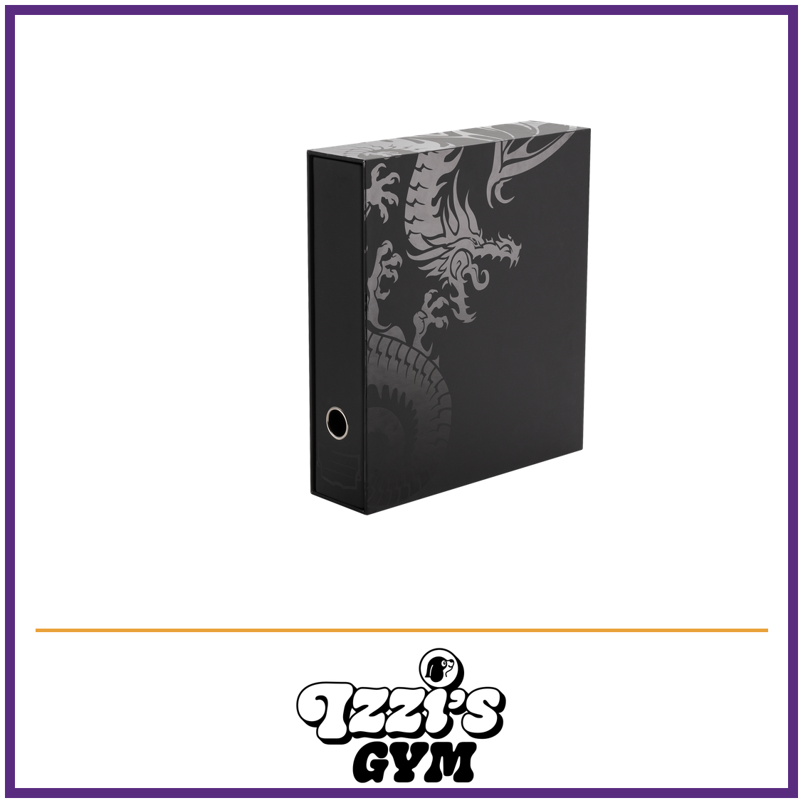 Dragon Shield Sanctuary Slipcase Binder - Black — New product photo with the approved Izzi’s Gym logo