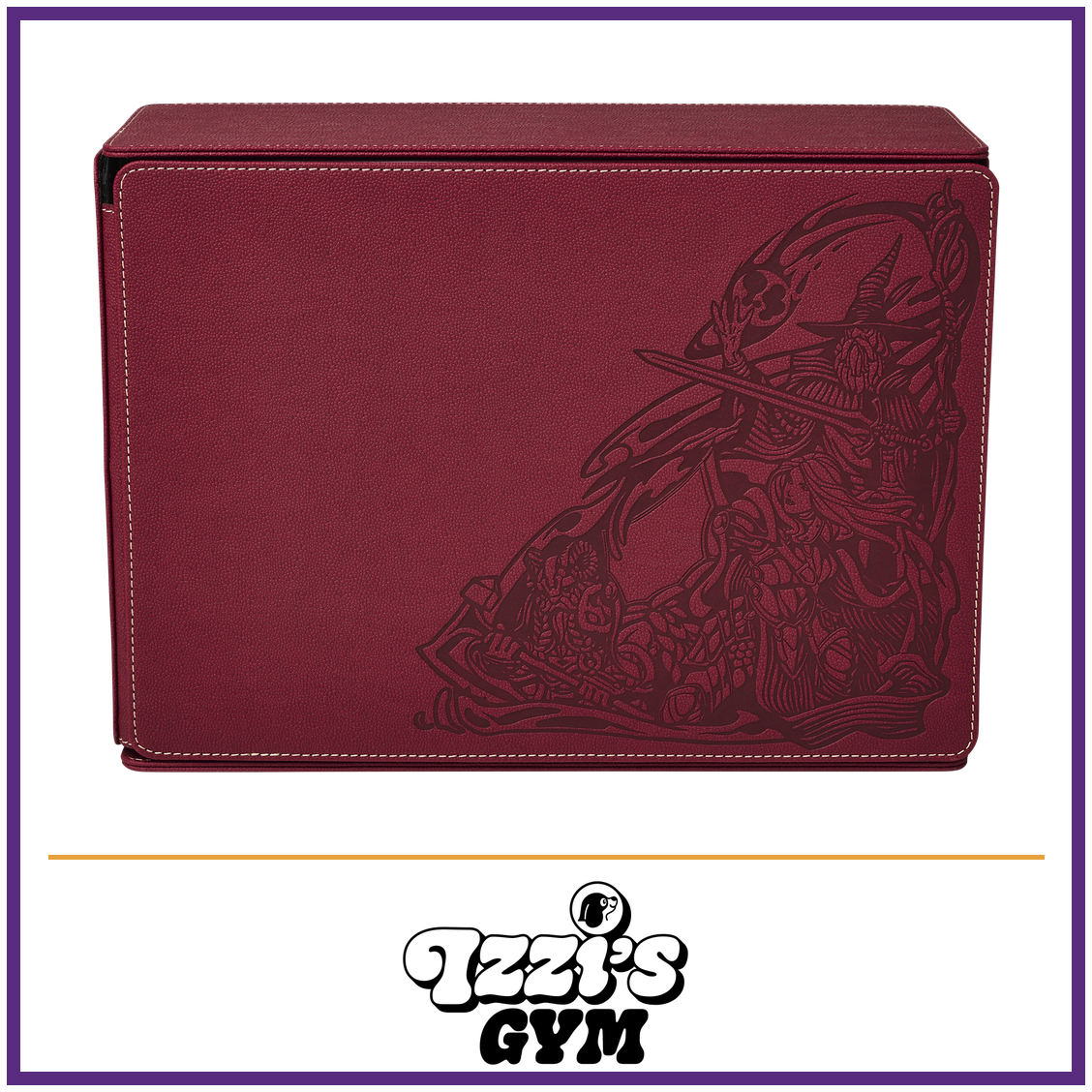 Dragon Shield Game Master Companion - Blood Red — New product photo with the approved Izzi’s Gym logo