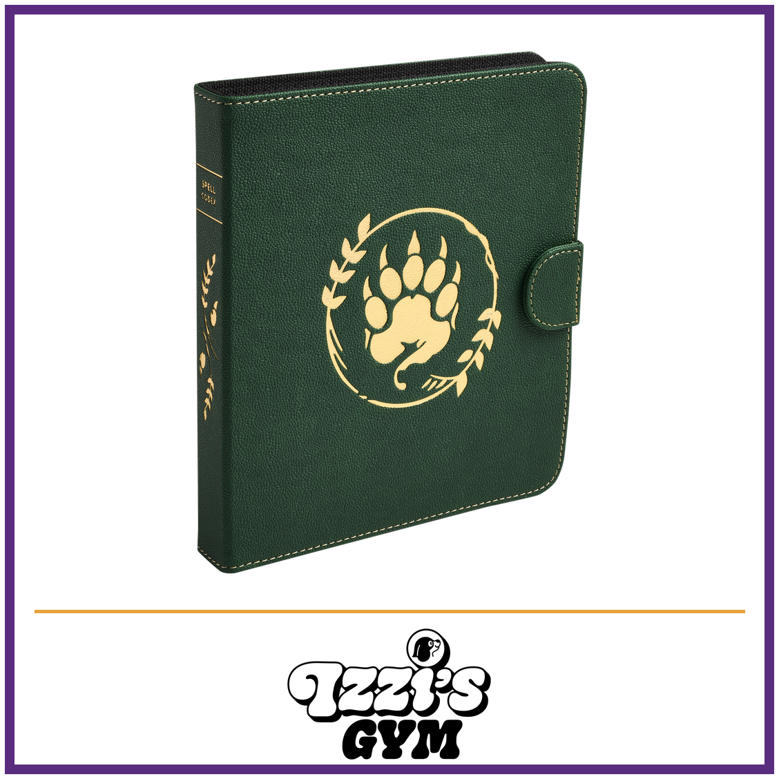 Dragon Shield Spell Codex - Forest Green — New product photo with the approved Izzi’s Gym logo
