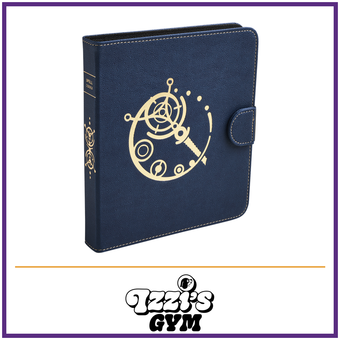 Dragon Shield Spell Codex - Midnight Blue — New product photo with the approved Izzi’s Gym logo