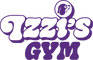 Izzi’s Gym full purple logo with Cavalier mascot