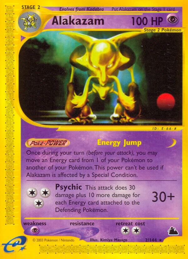 Pokémon Alakazam #002/144 Skyridge 2 Non-Foil Near Mint English Trading Card — catalog front, TCGplayer SKU 1189468