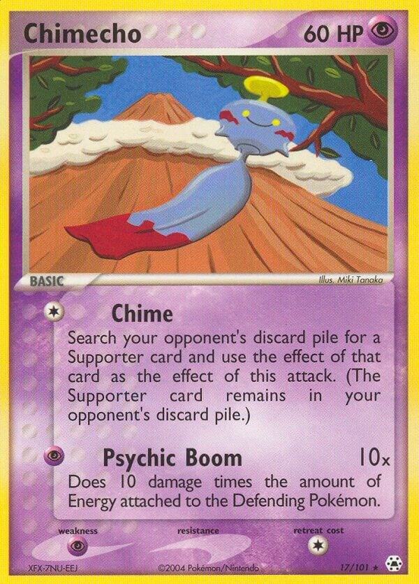 Pokémon Chimecho #17/101 EX Hidden Legends Rare Non-Foil Near Mint English Trading Card — catalog front, TCGplayer SKU 1190261