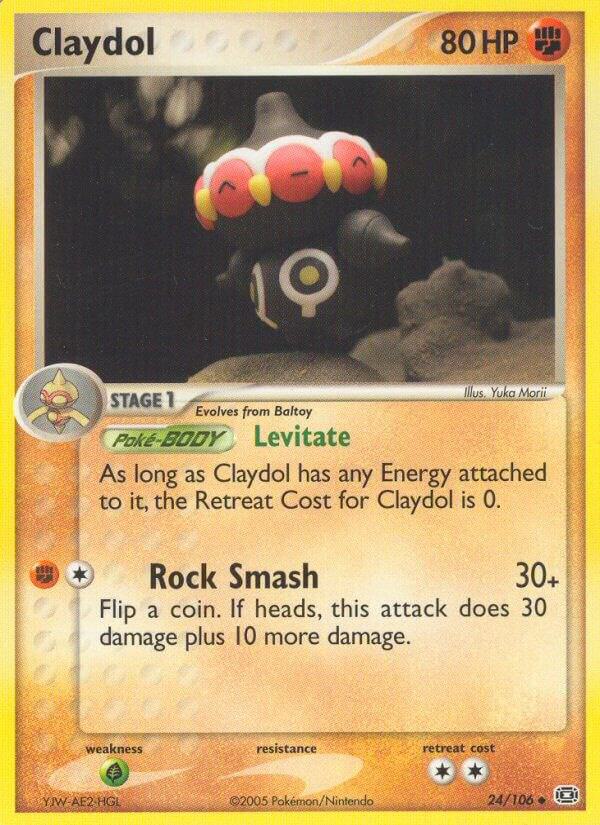 Pokémon Claydol #24/106 EX Emerald Uncommon Non-Foil Near Mint English Trading Card — catalog front, TCGplayer SKU 1190304