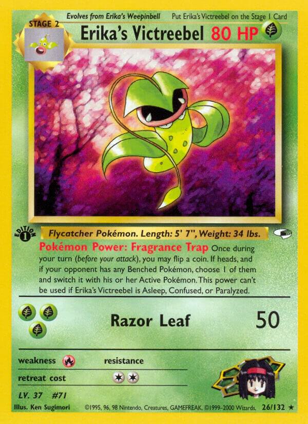 Pokémon Erika's Victreebel #026/132 Gym Heroes Rare Non-Foil Near Mint Unlimited English Trading Card — catalog front, TCGplayer SKU 1191277