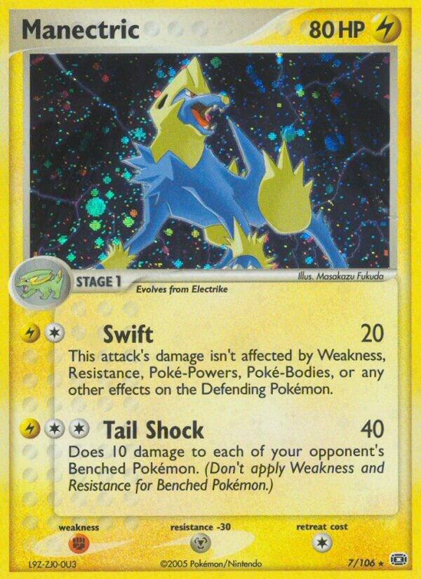 Pokémon Manectric #7/106 EX Emerald Holo Rare Non-Foil Near Mint English Trading Card — catalog front, TCGplayer SKU 1193125