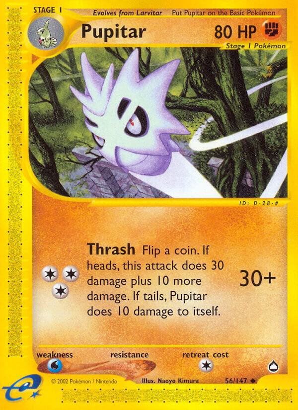 Pokémon Pupitar #056/147 Aquapolis Uncommon Non-Foil Near Mint English Trading Card — catalog front, TCGplayer SKU 1194415
