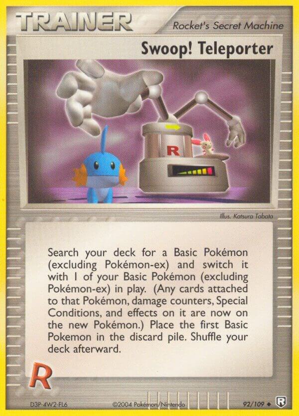 Pokémon Swoop! Teleporter #92/109 EX Team Rocket Returns Uncommon Non-Foil Near Mint English Trading Card — catalog front, TCGplayer SKU 1195697