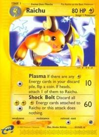 Pokémon Raichu #061/165 Expedition 61 Non-Foil Lightly Played English Trading Card — catalog front, TCGplayer SKU 1201820