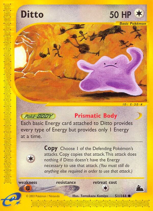 Pokémon Ditto #051/144 Skyridge Common Non-Foil Moderately Played English Trading Card — catalog front, TCGplayer SKU 1205491