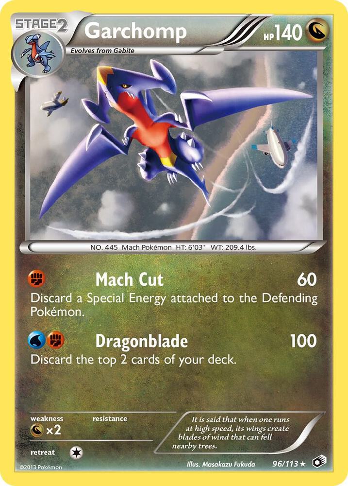 Pokémon Garchomp #96/113 Legendary Treasures Holo Rare Holofoil Near Mint English Trading Card — catalog front, TCGplayer SKU 1232824
