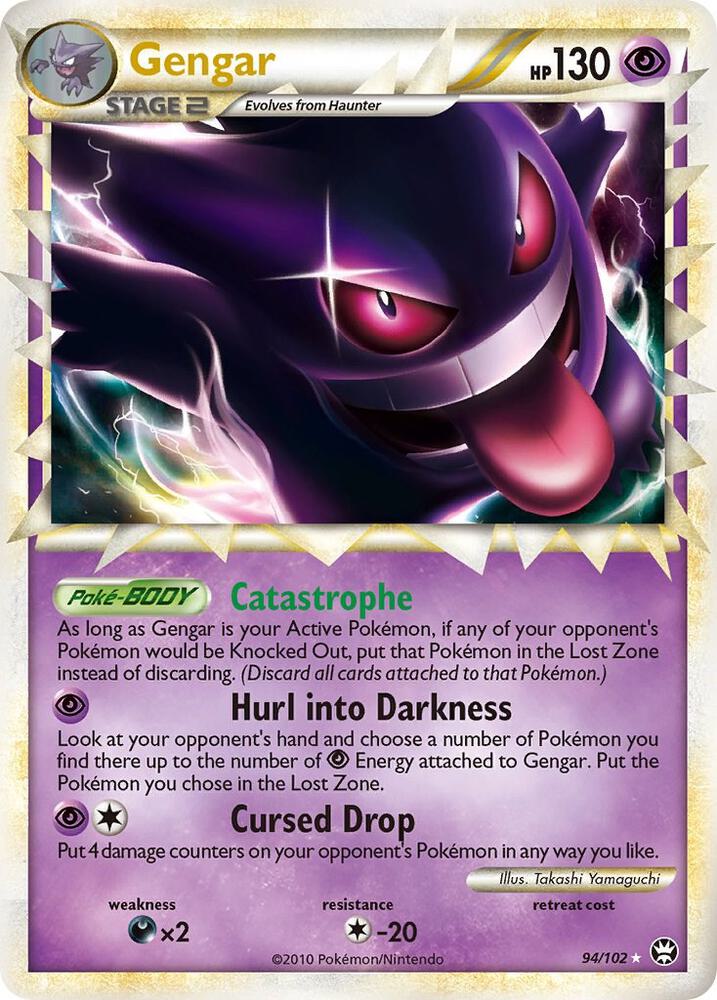 Pokémon Gengar #94/102 Triumphant Prime Holofoil Moderately Played English Trading Card — catalog front, TCGplayer SKU 1241672