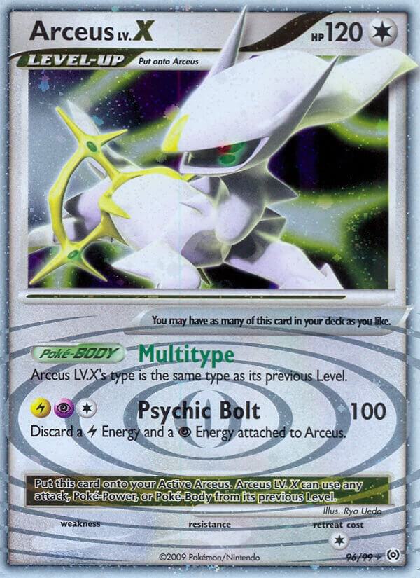 Pokémon Arceus Lv.X #96/99 Arceus 96 Holofoil Moderately Played English Trading Card — catalog front, TCGplayer SKU 1247717