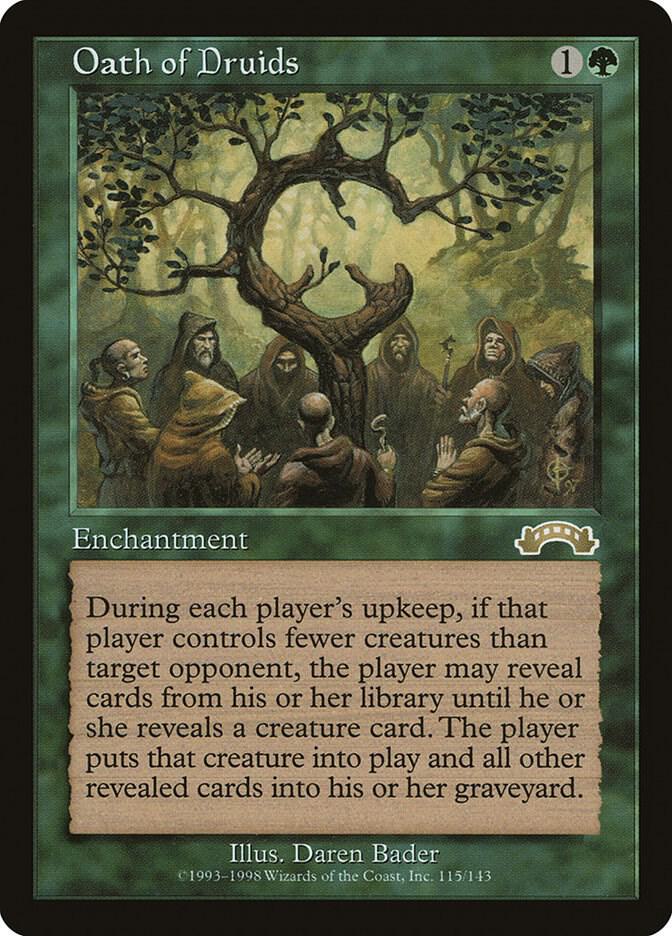 Magic Oath of Druids #115 Exodus Rare Non-Foil Near Mint English Trading Card — catalog front, TCGplayer SKU 18257