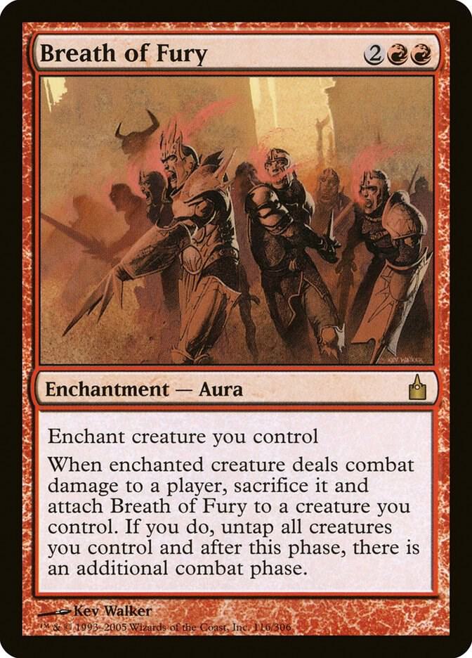 Magic Breath of Fury #116 Ravnica: City of Guilds Rare Non-Foil Near Mint English Trading Card — catalog front, TCGplayer SKU 24982