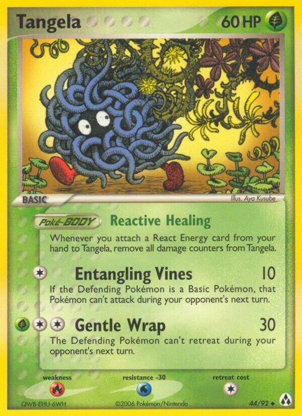 Pokémon Tangela #44/92 EX Legend Maker Uncommon Reverse Holofoil Near Mint English Trading Card — catalog front, TCGplayer SKU 2837422