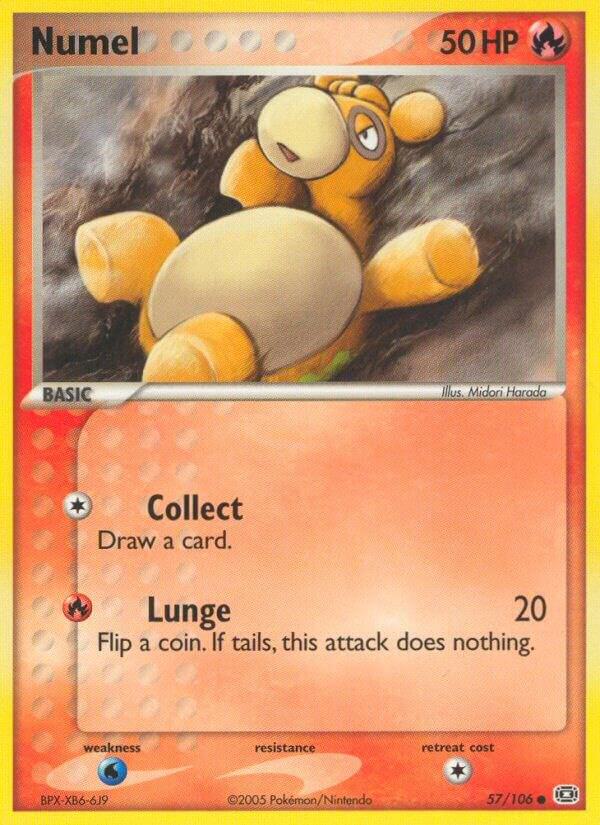 Pokémon Numel #57/106 EX Emerald Common Reverse Holofoil Near Mint English Trading Card — catalog front, TCGplayer SKU 2866895