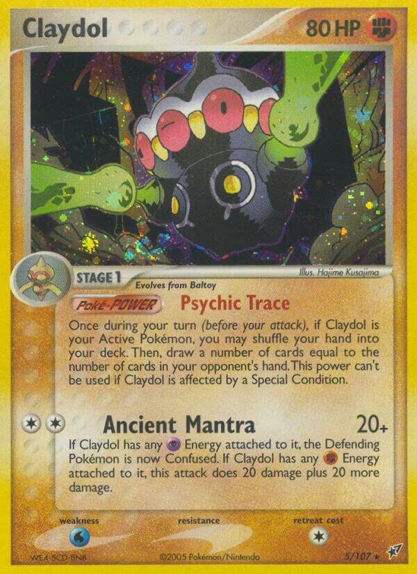 Pokémon Claydol #5/107 EX Deoxys Holo Rare Holofoil Lightly Played English Trading Card — catalog front, TCGplayer SKU 2867208
