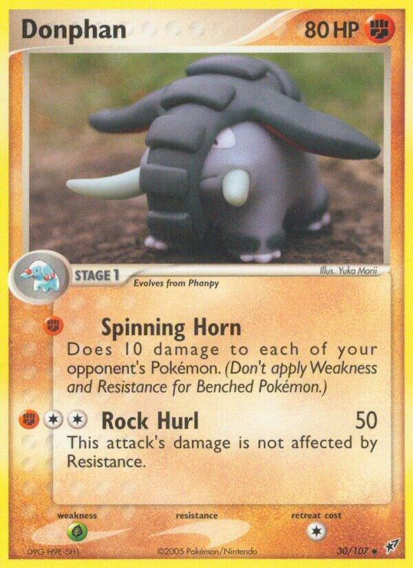 Pokémon Donphan #30/107 EX Deoxys Uncommon Reverse Holofoil Moderately Played English Trading Card — catalog front, TCGplayer SKU 2867274