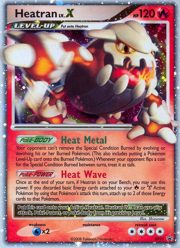 Pokémon Heatran LV.X #DP31 Diamond and Pearl Promos Promo Holofoil Heavily Played English Trading Card — catalog front, TCGplayer SKU 2871060