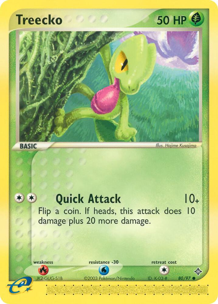 Pokémon Treecko #80/97 EX Dragon Common Reverse Holofoil Near Mint English Trading Card — catalog front, TCGplayer SKU 2877214