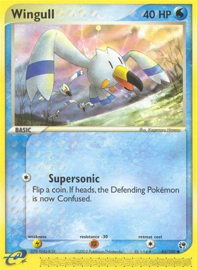 Pokémon Wingull #84/100 EX Sandstorm Common Reverse Holofoil Near Mint English Trading Card — catalog front, TCGplayer SKU 2881688