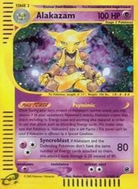 Pokémon Alakazam #001/165 Expedition 1 Holofoil Moderately Played English Trading Card — catalog front, TCGplayer SKU 2892291