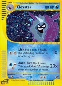 Pokémon Cloyster #008/165 Expedition 8 Holofoil Heavily Played English Trading Card — catalog front, TCGplayer SKU 2893049