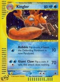 Pokémon Kingler #015/165 Expedition 15 Reverse Holofoil Lightly Played English Trading Card — catalog front, TCGplayer SKU 2894257