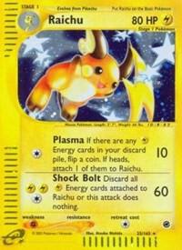 Pokémon Raichu #025/165 Expedition 25 Holofoil Lightly Played English Trading Card — catalog front, TCGplayer SKU 2894572
