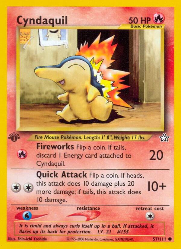 Pokémon Cyndaquil #057/111 Neo Genesis 57 Non-Foil Near Mint 1st Edition English Trading Card — catalog front, TCGplayer SKU 2897892