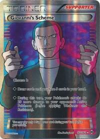 Pokémon Giovanni's Scheme #162/162 BREAKthrough Full Art Holofoil Lightly Played English Trading Card — catalog front, TCGplayer SKU 3001263