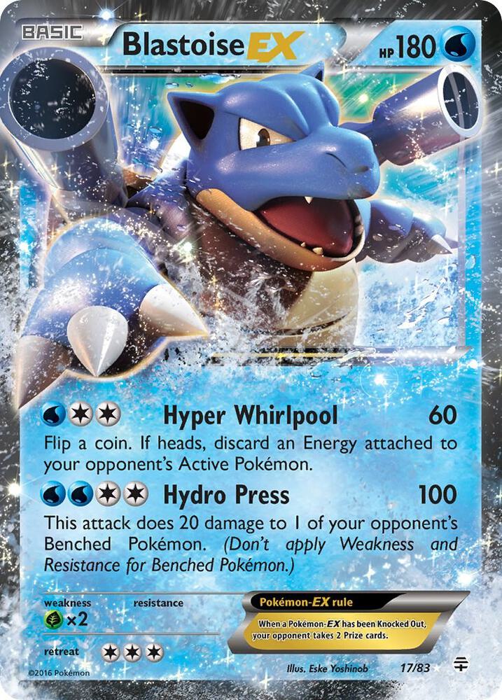 Pokémon Blastoise EX #17/83 Generations Ultra Rare Holofoil Near Mint English Trading Card — catalog front, TCGplayer SKU 3083769
