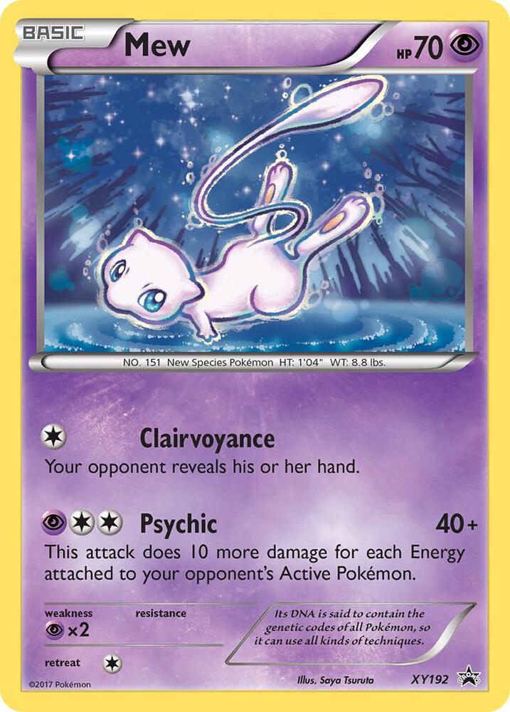 Pokémon Mew #XY192 XY Promos Promo Holofoil Moderately Played English Trading Card — catalog front, TCGplayer SKU 3263404