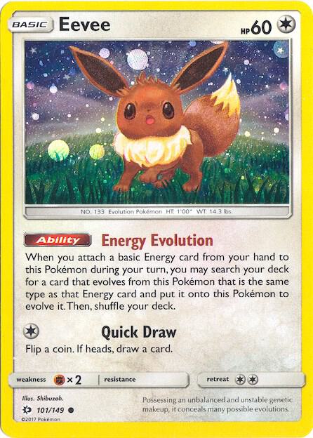 Pokémon Eevee - 101/149 #101/149 Miscellaneous Cards & Products Cosmos Holo Holofoil Near Mint English Trading Card — catalog front, TCGplayer SKU 3438765