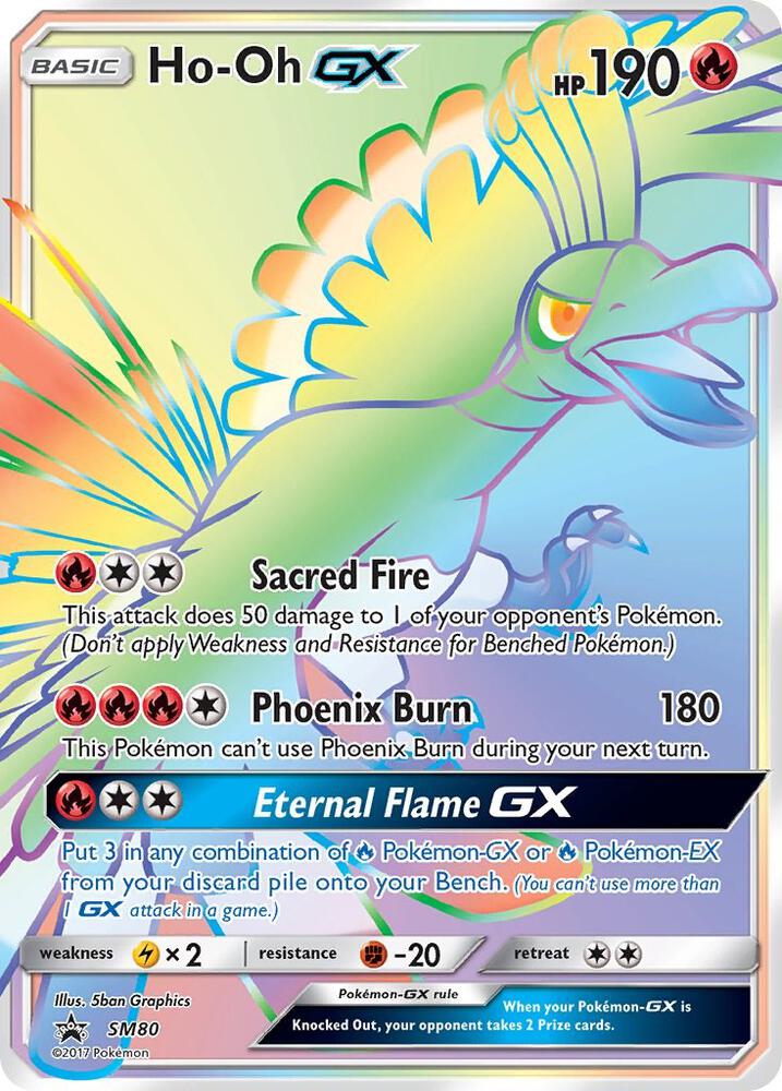 Pokémon Ho-Oh GX #SM80 SM Promos Promo Holofoil Near Mint English Trading Card — catalog front, TCGplayer SKU 3524217