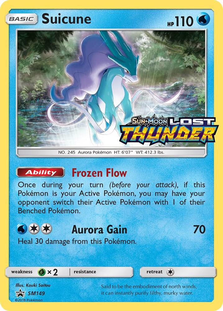 Pokémon Suicune - SM149 #SM149 SM Promos Prerelease Holofoil Near Mint English Trading Card — catalog front, TCGplayer SKU 3598073