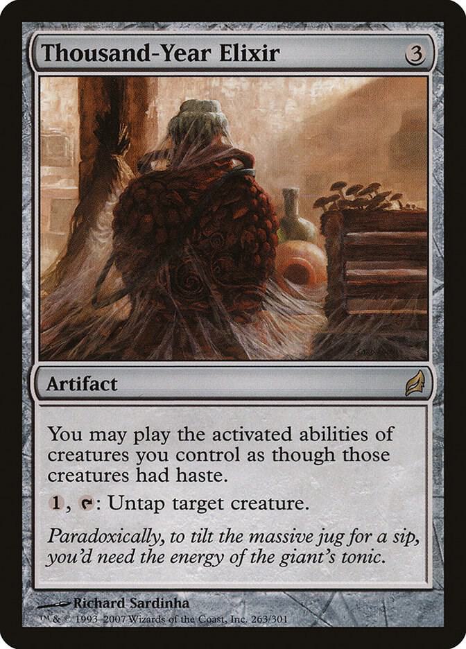 Magic Thousand-Year Elixir #263 Lorwyn Rare Non-Foil Near Mint English Trading Card — catalog front, TCGplayer SKU 4239