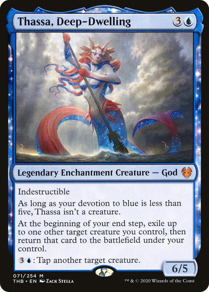 Magic Thassa, Deep-Dwelling #71 Theros Beyond Death Mythic Rare Non-Foil Near Mint English Trading Card — catalog front, TCGplayer SKU 4295372