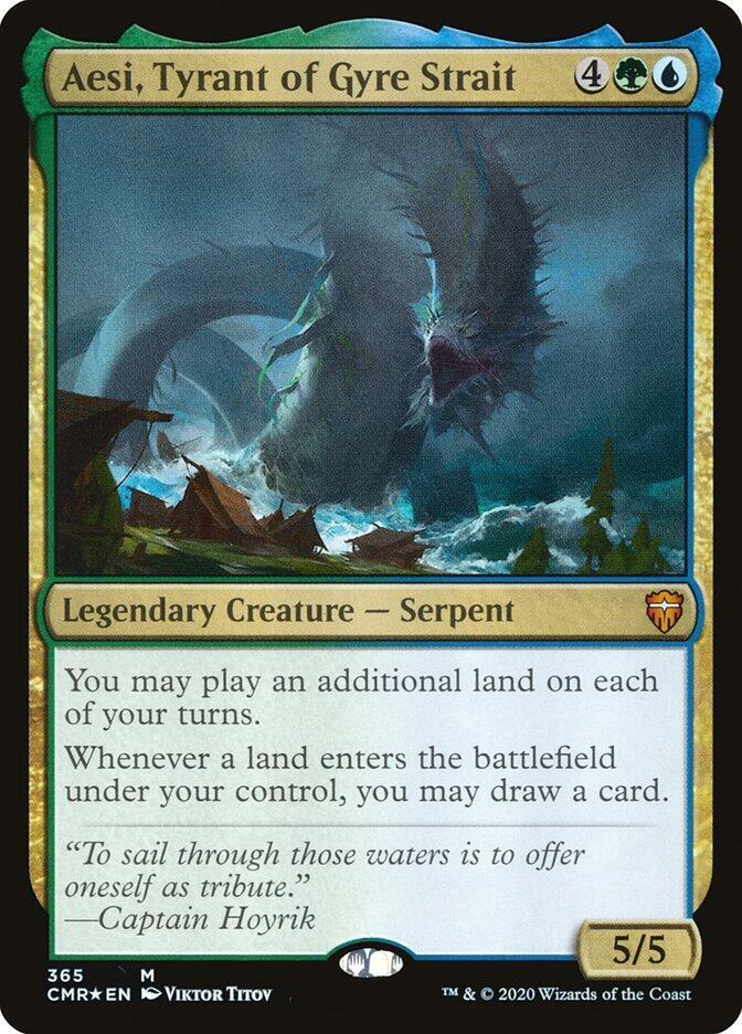 Magic Aesi, Tyrant of Gyre Strait #365 Commander Legends Mythic Rare Foil Near Mint English Trading Card — catalog front, TCGplayer SKU 4672945