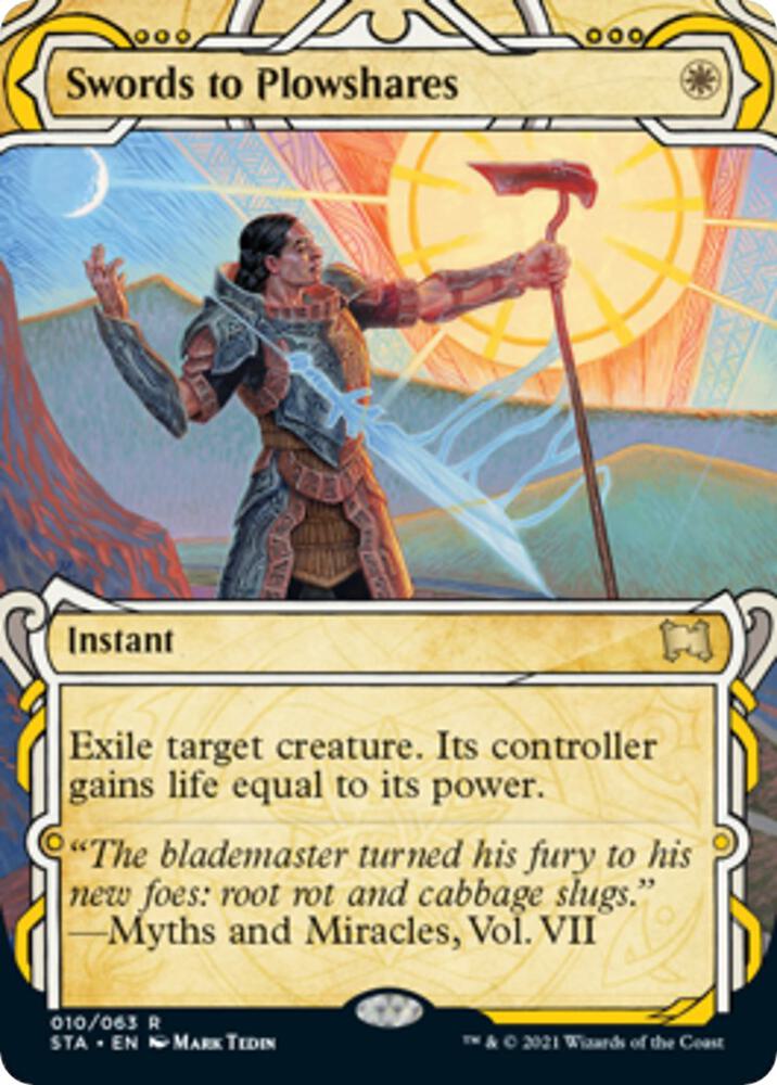 Magic Swords to Plowshares #10 Strixhaven: Mystical Archive Rare Foil Near Mint English Trading Card — catalog front, TCGplayer SKU 4785554