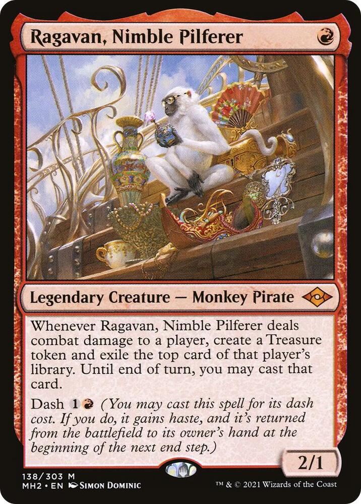 Magic Ragavan, Nimble Pilferer #138 Modern Horizons 2 Mythic Rare Non-Foil Near Mint English Trading Card — catalog front, TCGplayer SKU 4975981