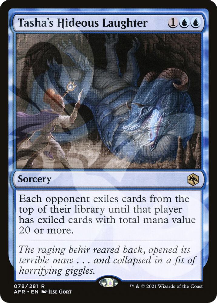 Magic Tasha's Hideous Laughter #78 AFR Ampersand Promos Rare Foil Near Mint English Trading Card — catalog front, TCGplayer SKU 5153983