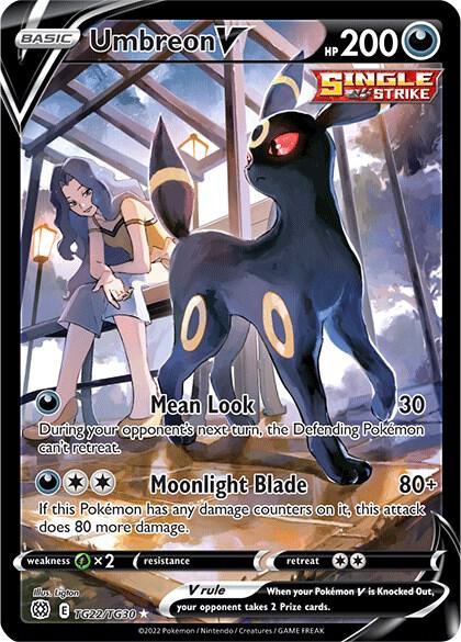 Pokémon Umbreon V #TG22/TG30 SWSH09: Brilliant Stars Trainer Gallery Ultra Rare Holofoil Near Mint English Trading Card — catalog front, TCGplayer SKU 5459968