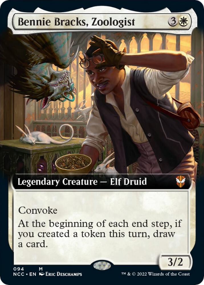 Magic Bennie Bracks, Zoologist #94 Commander: Streets of New Capenna Extended Art Foil Near Mint English Trading Card — catalog front, TCGplayer SKU 5576358
