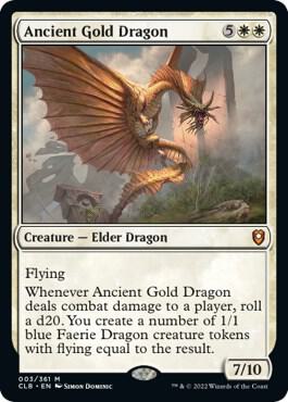 Magic Ancient Gold Dragon #3 Commander Legends: Battle for Baldur's Gate Mythic Rare Foil Near Mint English Trading Card — catalog front, TCGplayer SKU 5632749
