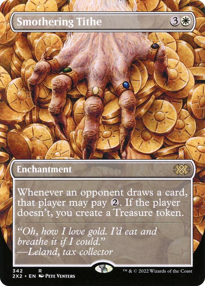 Magic Smothering Tithe #342 Double Masters 2022 Borderless Foil Near Mint English Trading Card — catalog front, TCGplayer SKU 5710279